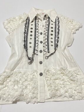 Save the queen ruffle top